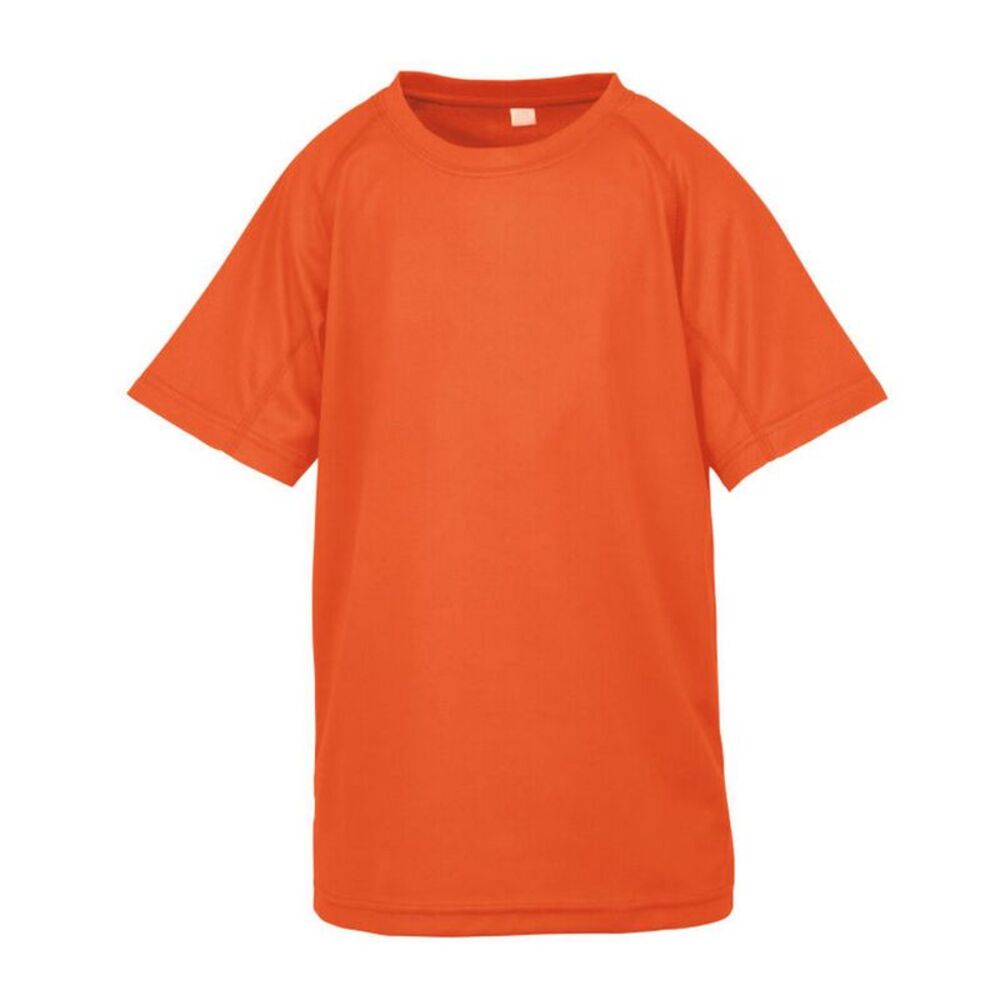 Spiro Impact Childrens/Kids Junior Performance Aircool T-Shirt / Fluorescent Ora